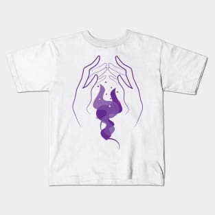 Purple Violet Flame Kids T-Shirt